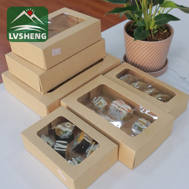 Новыя прадукты з Xiamen Lvsheng Factory -Sushi Togo Box з празрыстым акном